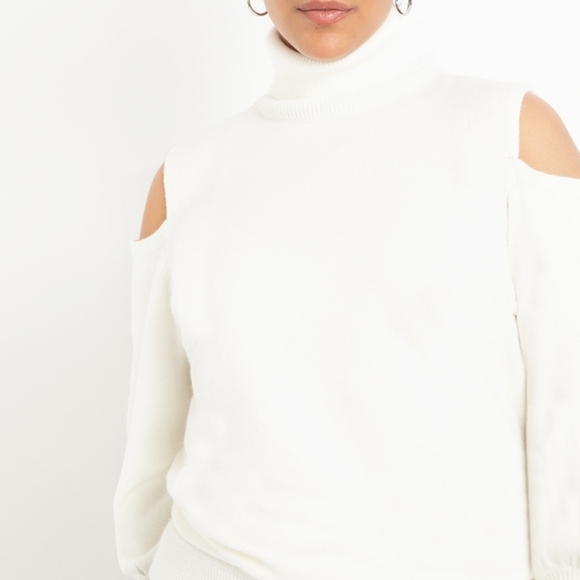 Eloquii Cold Shoulder Turtleneck Sweater 18/20 - Picture 3 of 3